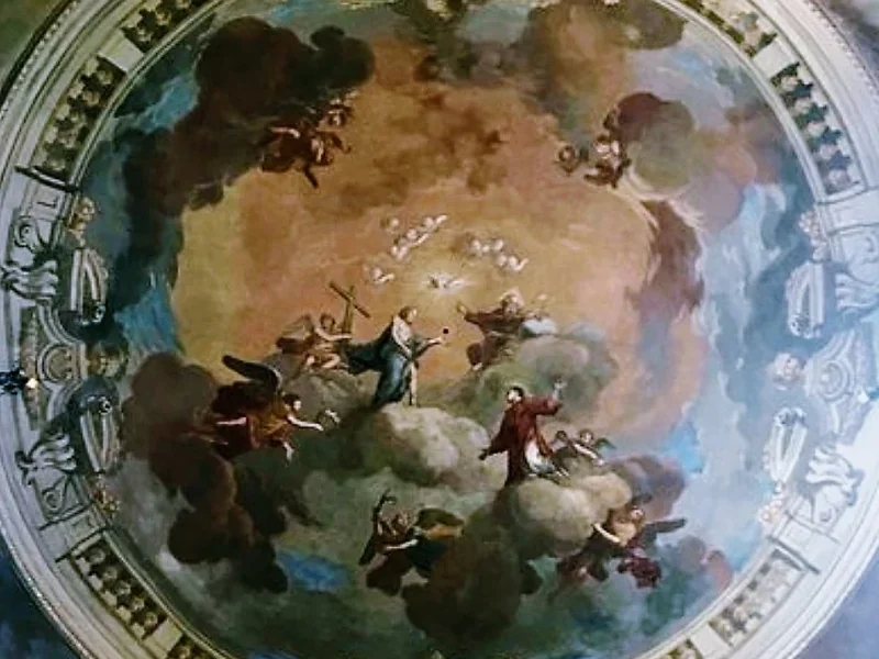 1833-Carlo Ferrario - Gloria di Santo Stefano - Chiesa di Fara Olivana